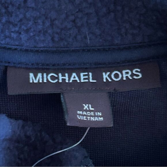 Michael Kors Men's Full Zip Sherpa Vest Midnight Navy Blue Size XL - Picture 5 of 9